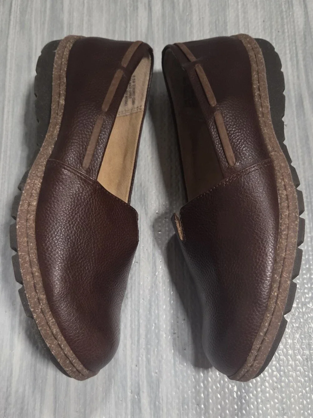 b.o.c. Brown Leather Slip-On Loafers